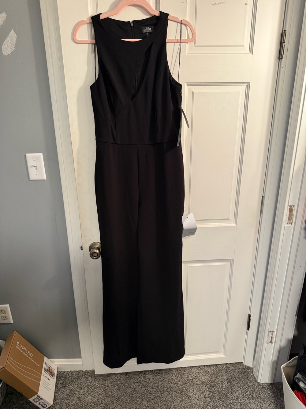Adrianna Papell Black Sleeveless Jumpsuit